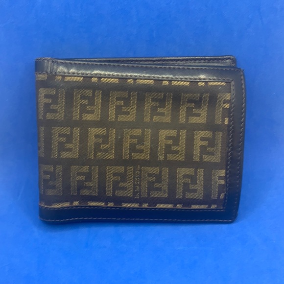 Vintage FENDI Zucca canvas & leather Authentic